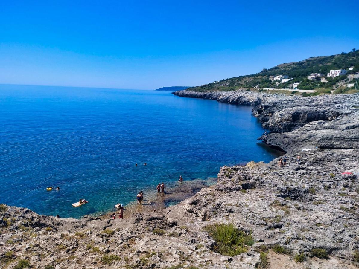 Marina Di Andrano - Alisso, Casa Vista Mare Con Parcheggio Privato E Wifi Vila Exterior foto
